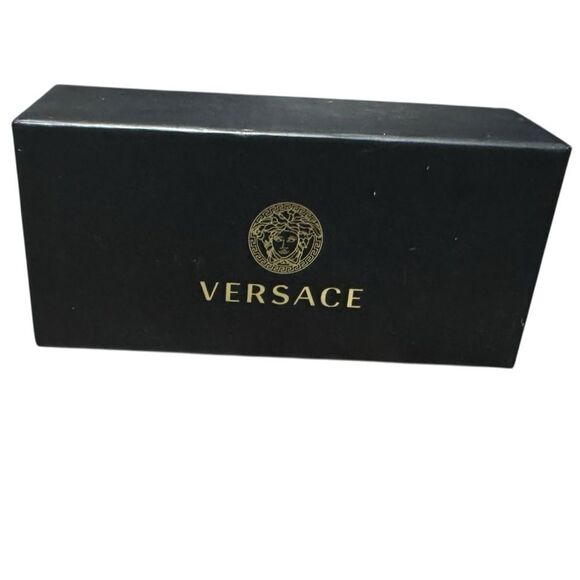 USED IN BOX! VERSACE 3242A 148 Transparent Crystal Plastic Round Eyeglasses 54mm - Picture 10 of 11